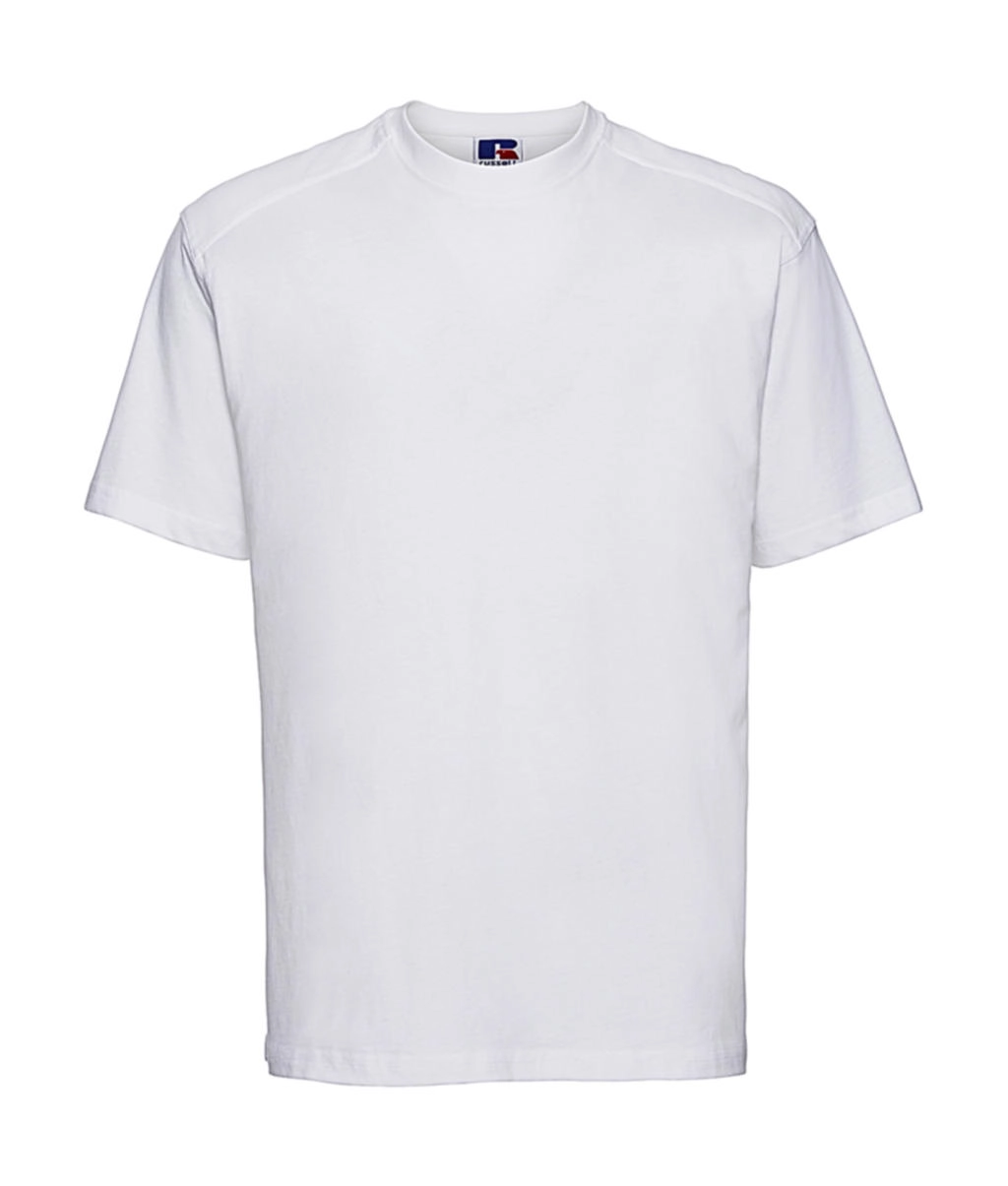 Heavy Duty Workwear T-Shirt zum Besticken und Bedrucken in der Farbe White mit Ihren Logo, Schriftzug oder Motiv.