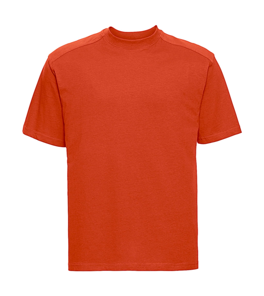 Heavy Duty Workwear T-Shirt zum Besticken und Bedrucken in der Farbe Orange mit Ihren Logo, Schriftzug oder Motiv.