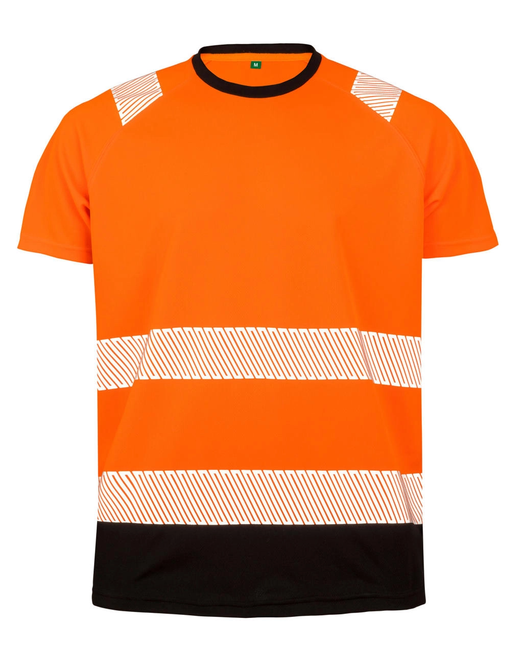 Recycled Safety T-Shirt zum Besticken und Bedrucken in der Farbe Fluorescent Orange mit Ihren Logo, Schriftzug oder Motiv.