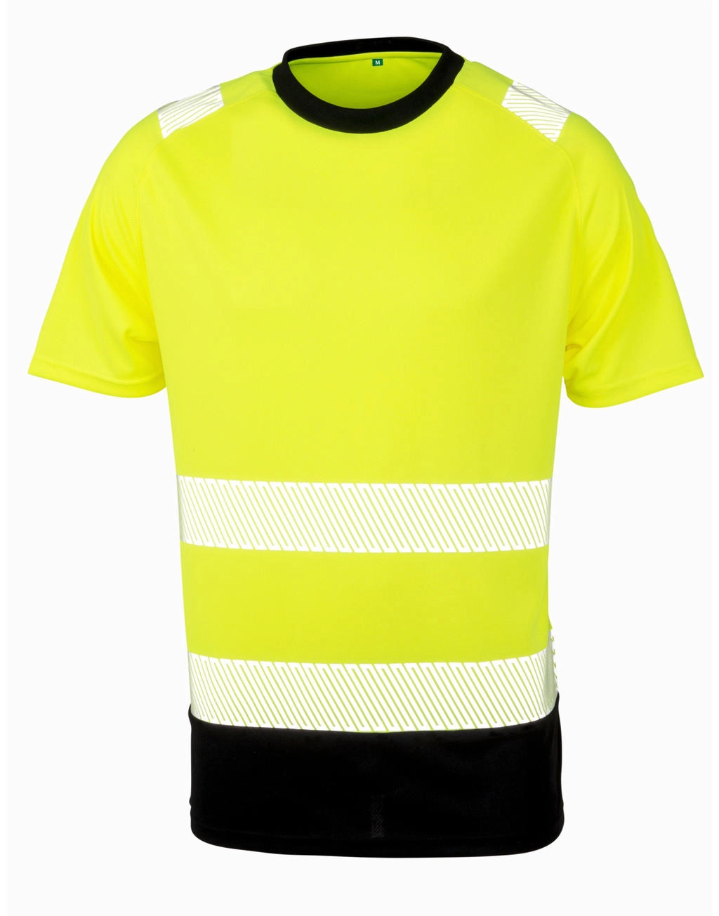 Recycled Safety T-Shirt zum Besticken und Bedrucken in der Farbe Fluorescent Yellow mit Ihren Logo, Schriftzug oder Motiv.