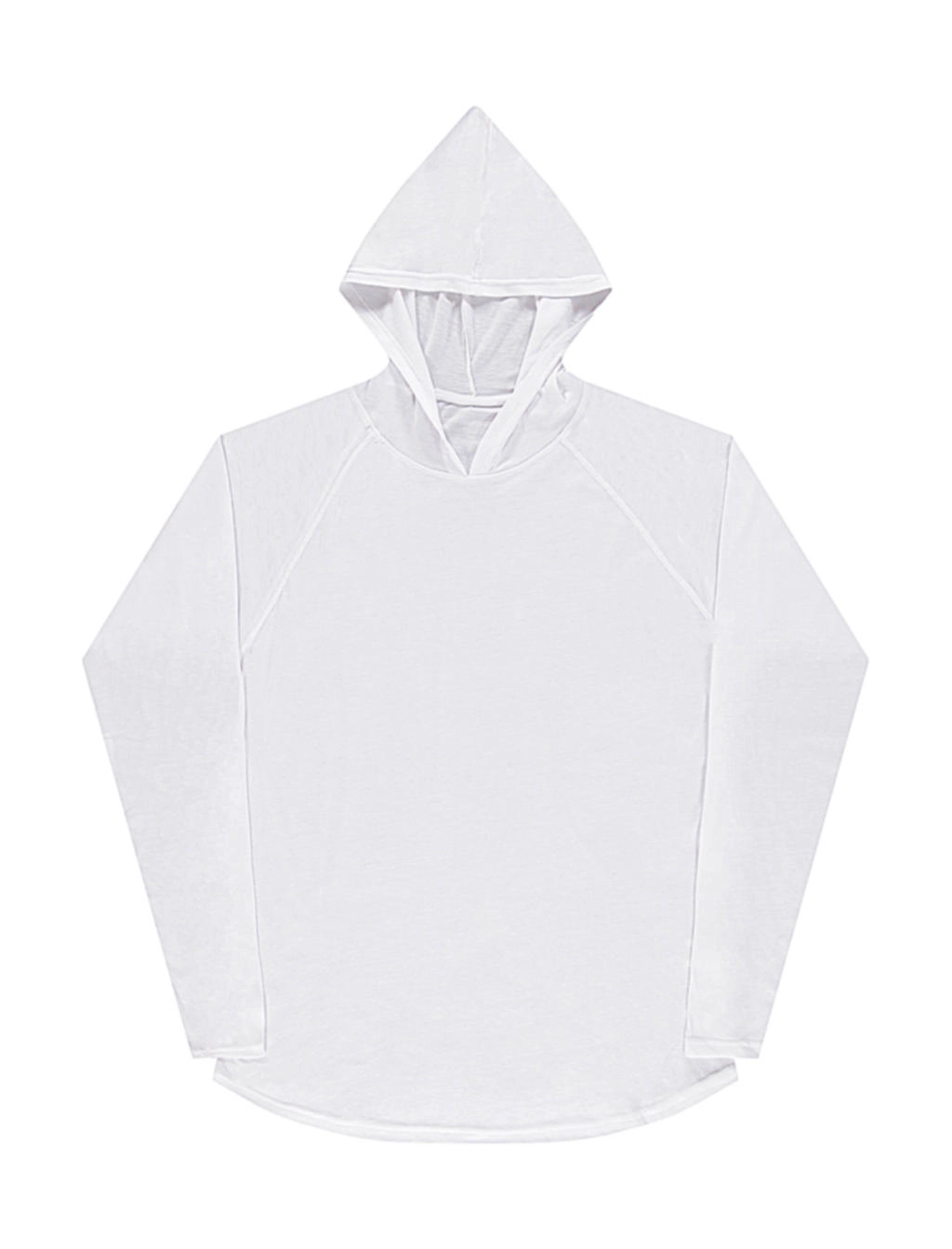 Cecil Unisex LS Hooded T-Shirt zum Besticken und Bedrucken in der Farbe White mit Ihren Logo, Schriftzug oder Motiv.