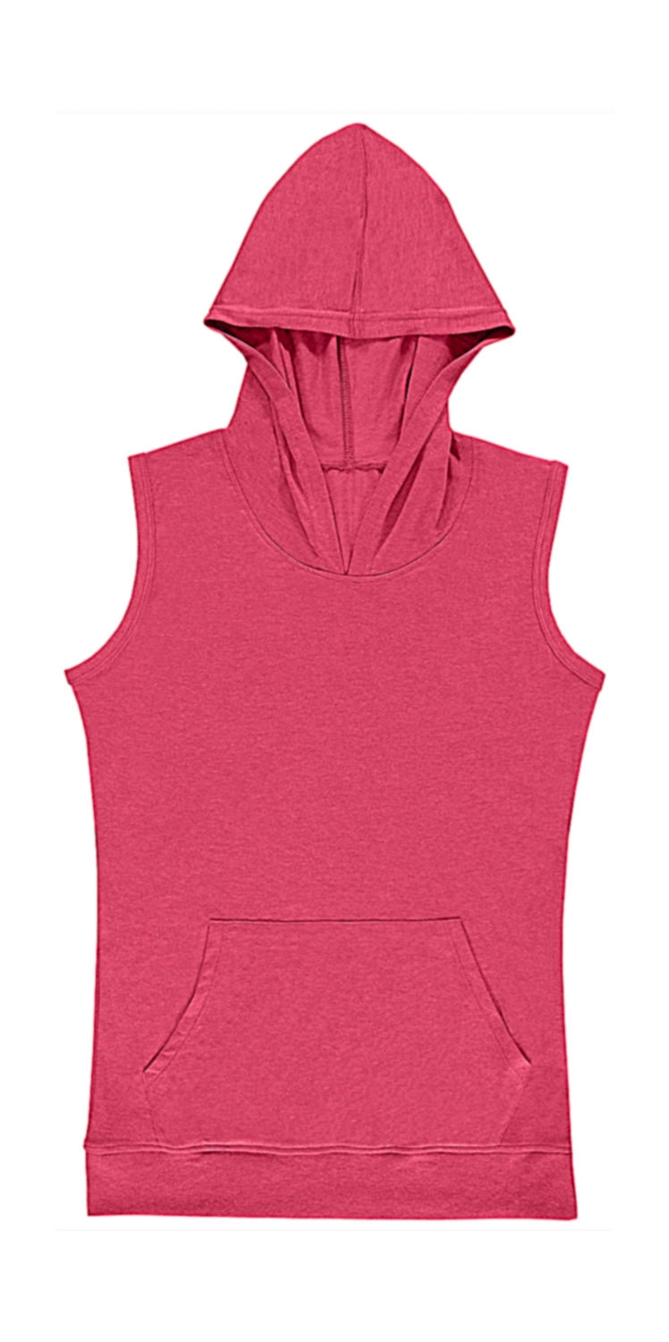 Cecilia Women`s Sleeveless Hooded T-Shirt zum Besticken und Bedrucken in der Farbe Vintage Rose mit Ihren Logo, Schriftzug oder Motiv.