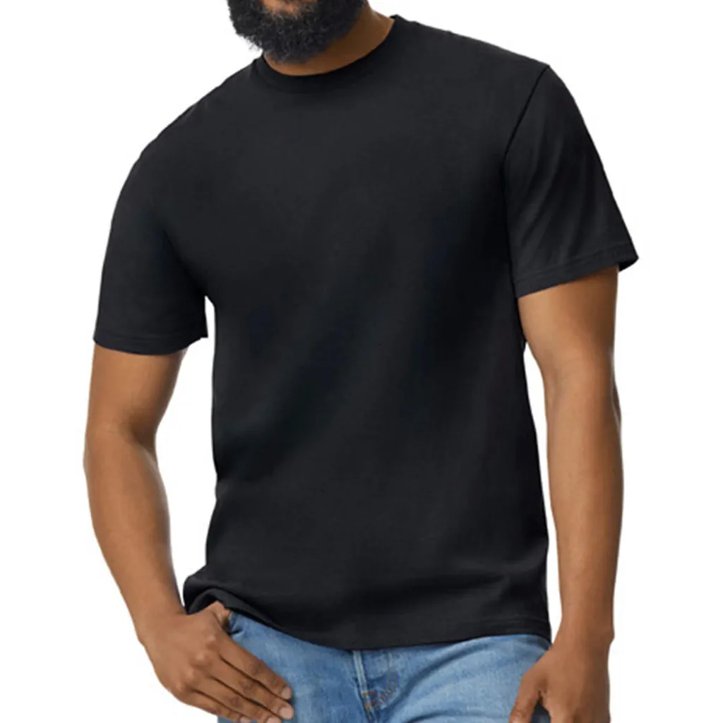 Softstyle Midweight Adult T-Shirt zum Besticken und Bedrucken in der Farbe Pitch Black mit Ihren Logo, Schriftzug oder Motiv.