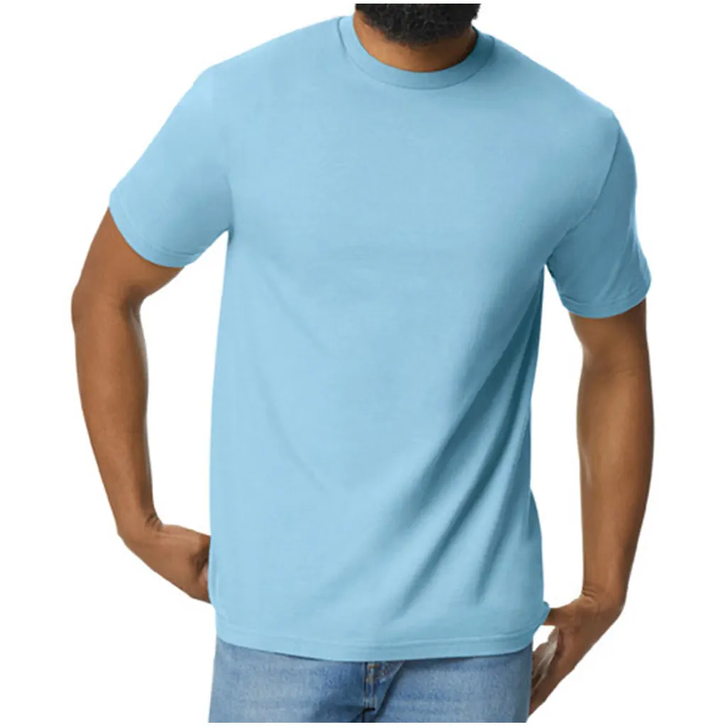 Softstyle Midweight Adult T-Shirt zum Besticken und Bedrucken in der Farbe Light Blue mit Ihren Logo, Schriftzug oder Motiv.