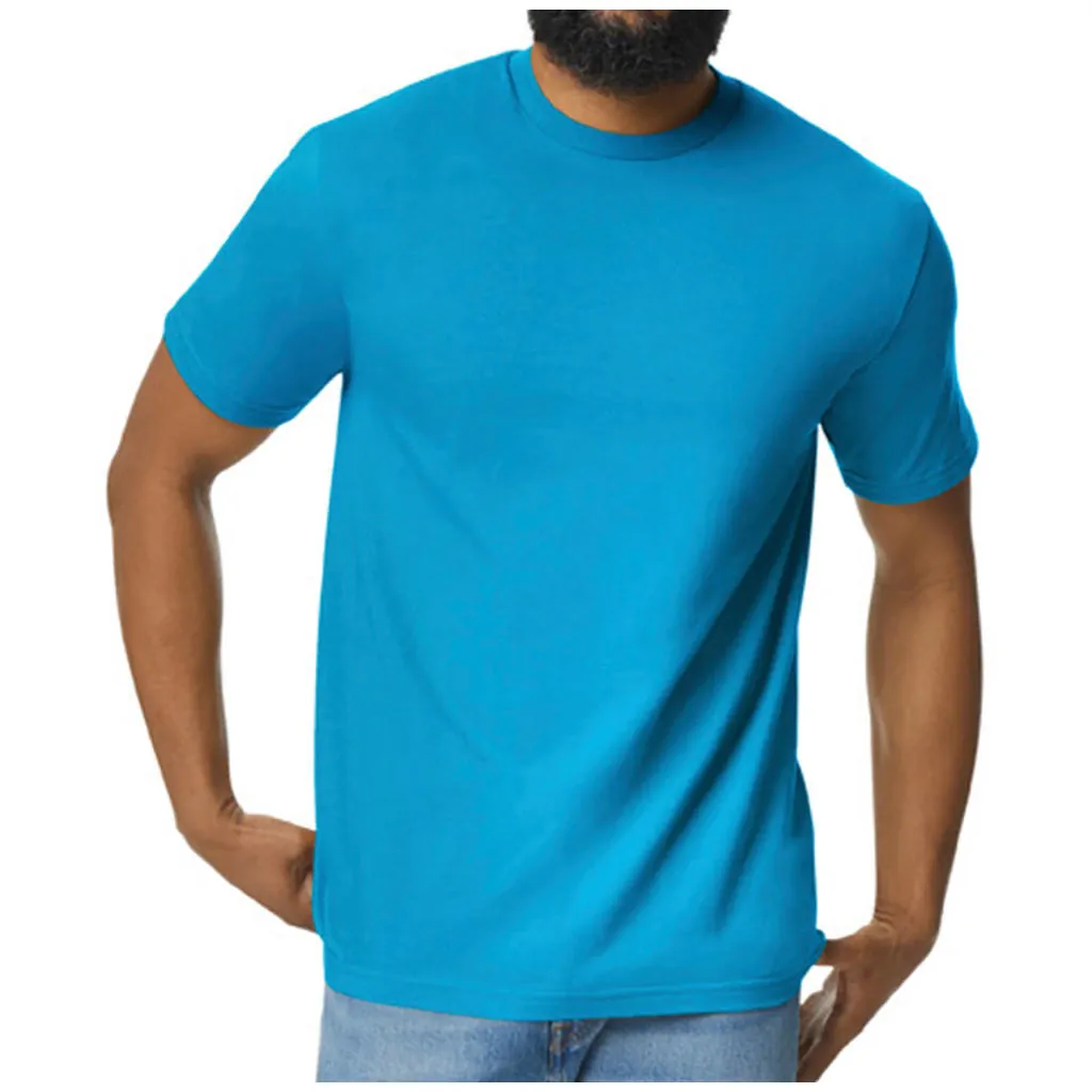 Softstyle Midweight Adult T-Shirt zum Besticken und Bedrucken in der Farbe Sapphire mit Ihren Logo, Schriftzug oder Motiv.
