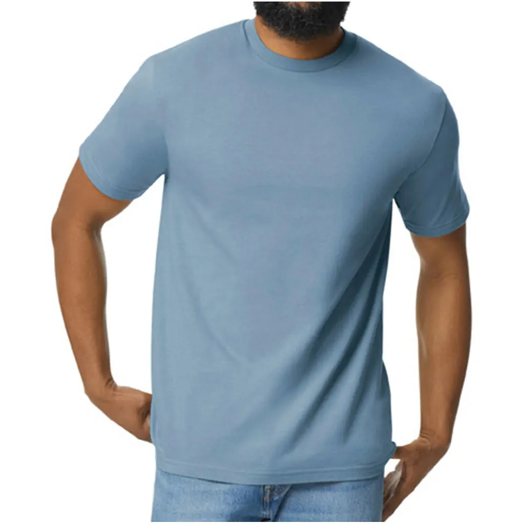 Softstyle Midweight Adult T-Shirt zum Besticken und Bedrucken in der Farbe Stone Blue mit Ihren Logo, Schriftzug oder Motiv.
