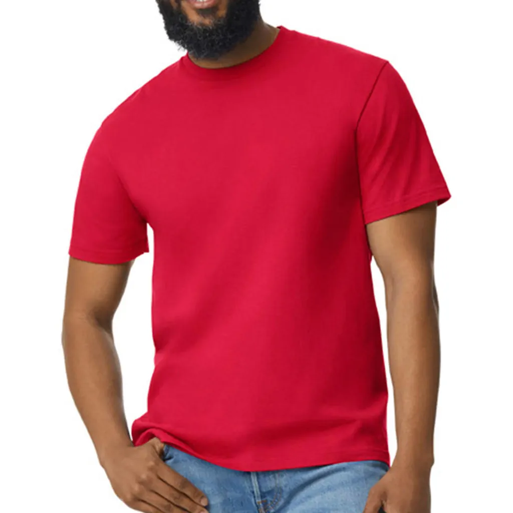 Softstyle Midweight Adult T-Shirt zum Besticken und Bedrucken in der Farbe Red mit Ihren Logo, Schriftzug oder Motiv.