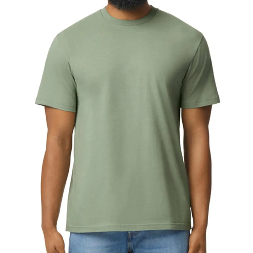 Softstyle Midweight Adult T-Shirt zum Besticken und Bedrucken in der Farbe Sage mit Ihren Logo, Schriftzug oder Motiv.