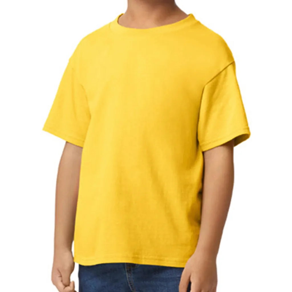Softstyle Midweight Youth T-Shirt zum Besticken und Bedrucken in der Farbe Daisy mit Ihren Logo, Schriftzug oder Motiv.