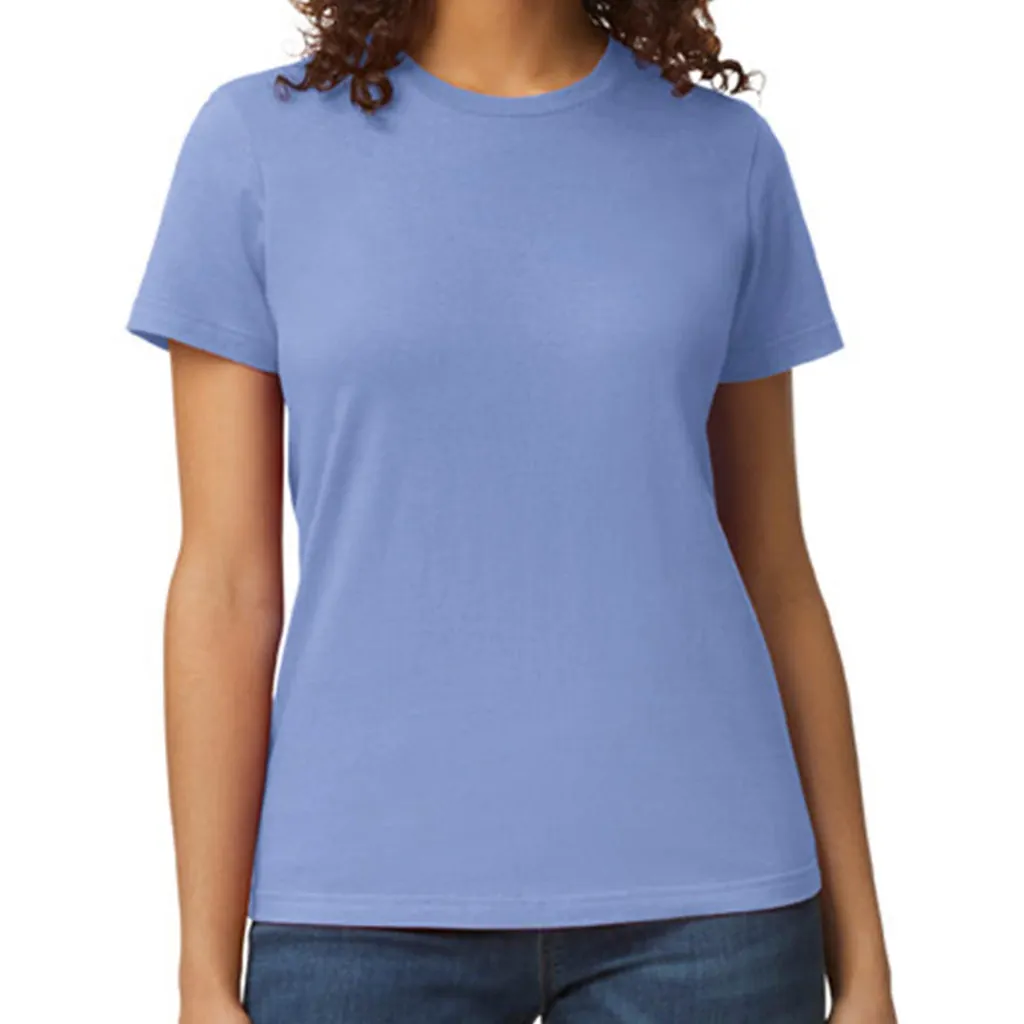 Softstyle Midweight Women`s T-Shirt zum Besticken und Bedrucken in der Farbe Violet mit Ihren Logo, Schriftzug oder Motiv.