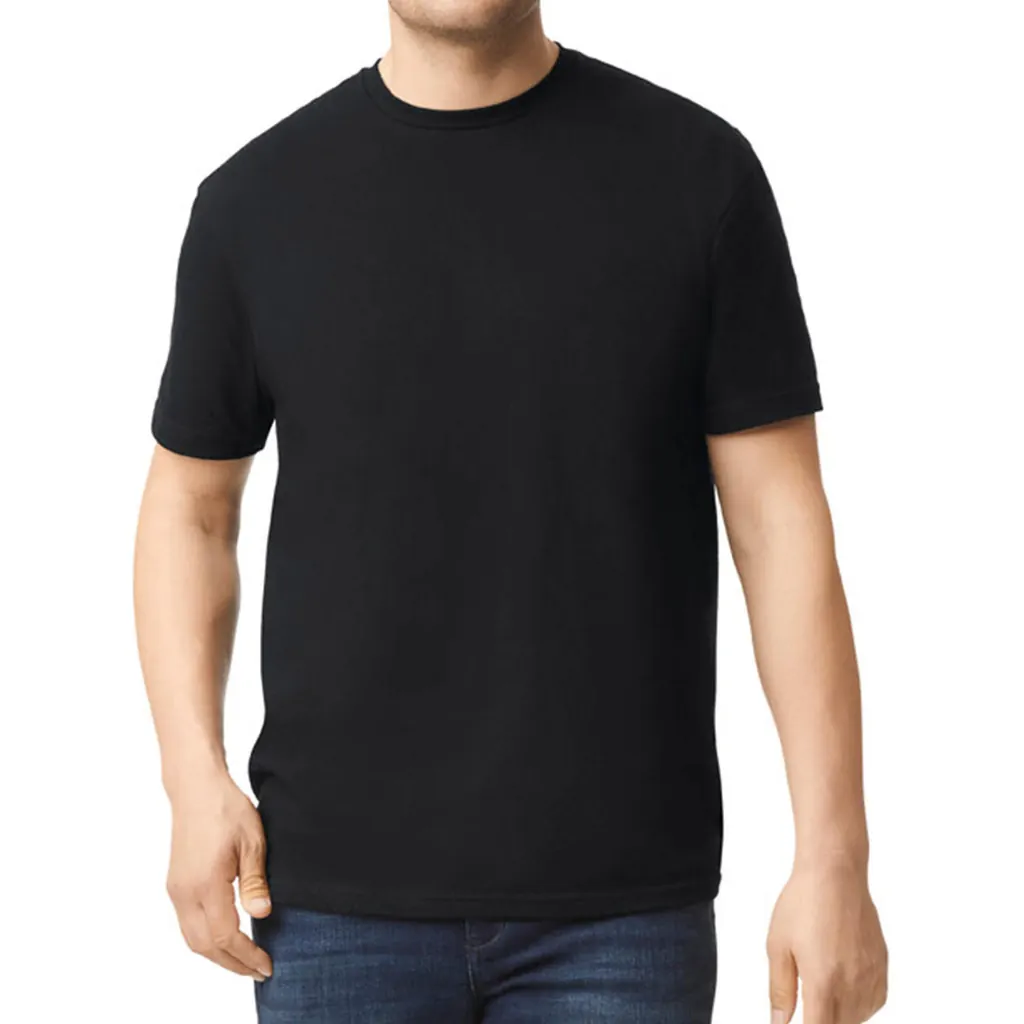 Softstyle CVC Adult T-Shirt zum Besticken und Bedrucken in der Farbe Pitch Black mit Ihren Logo, Schriftzug oder Motiv.