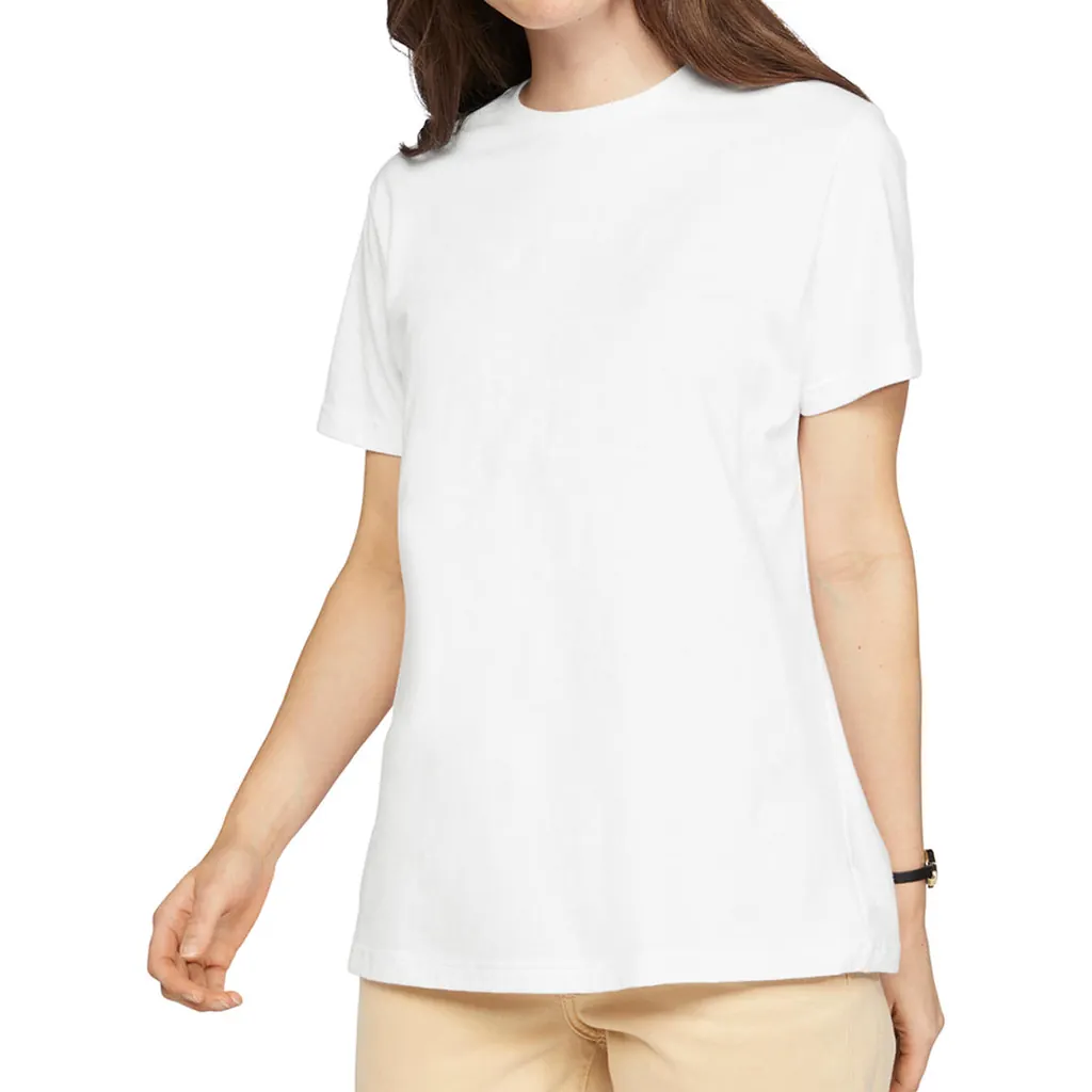 Softstyle CVC Women`s T-Shirt zum Besticken und Bedrucken in der Farbe White mit Ihren Logo, Schriftzug oder Motiv.