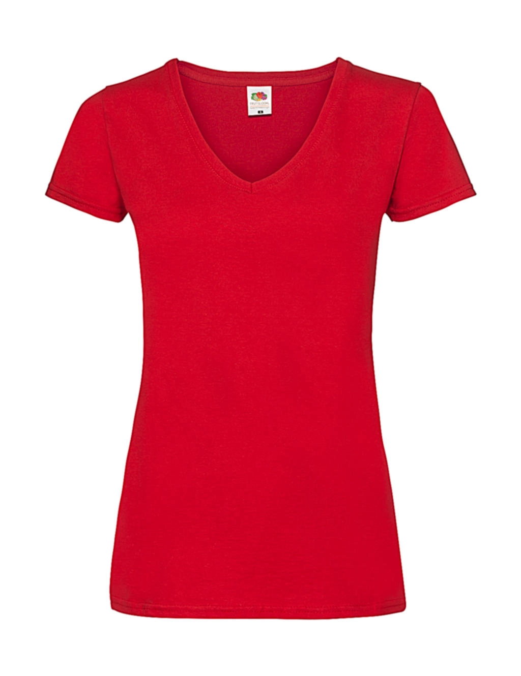 Ladies` Valueweight V-Neck T zum Besticken und Bedrucken in der Farbe Red mit Ihren Logo, Schriftzug oder Motiv.