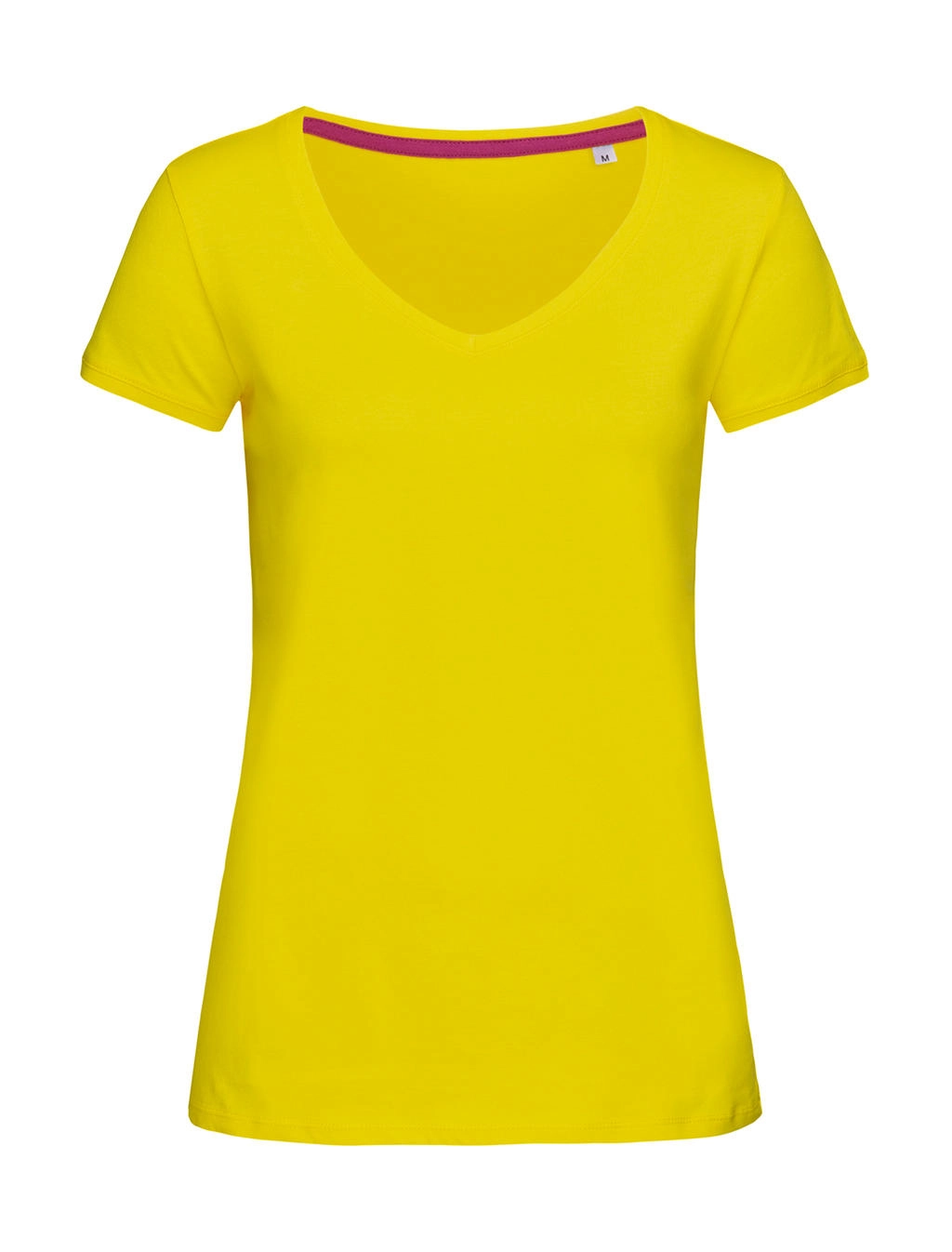 Megan V-Neck zum Besticken und Bedrucken in der Farbe Daisy Yellow mit Ihren Logo, Schriftzug oder Motiv.