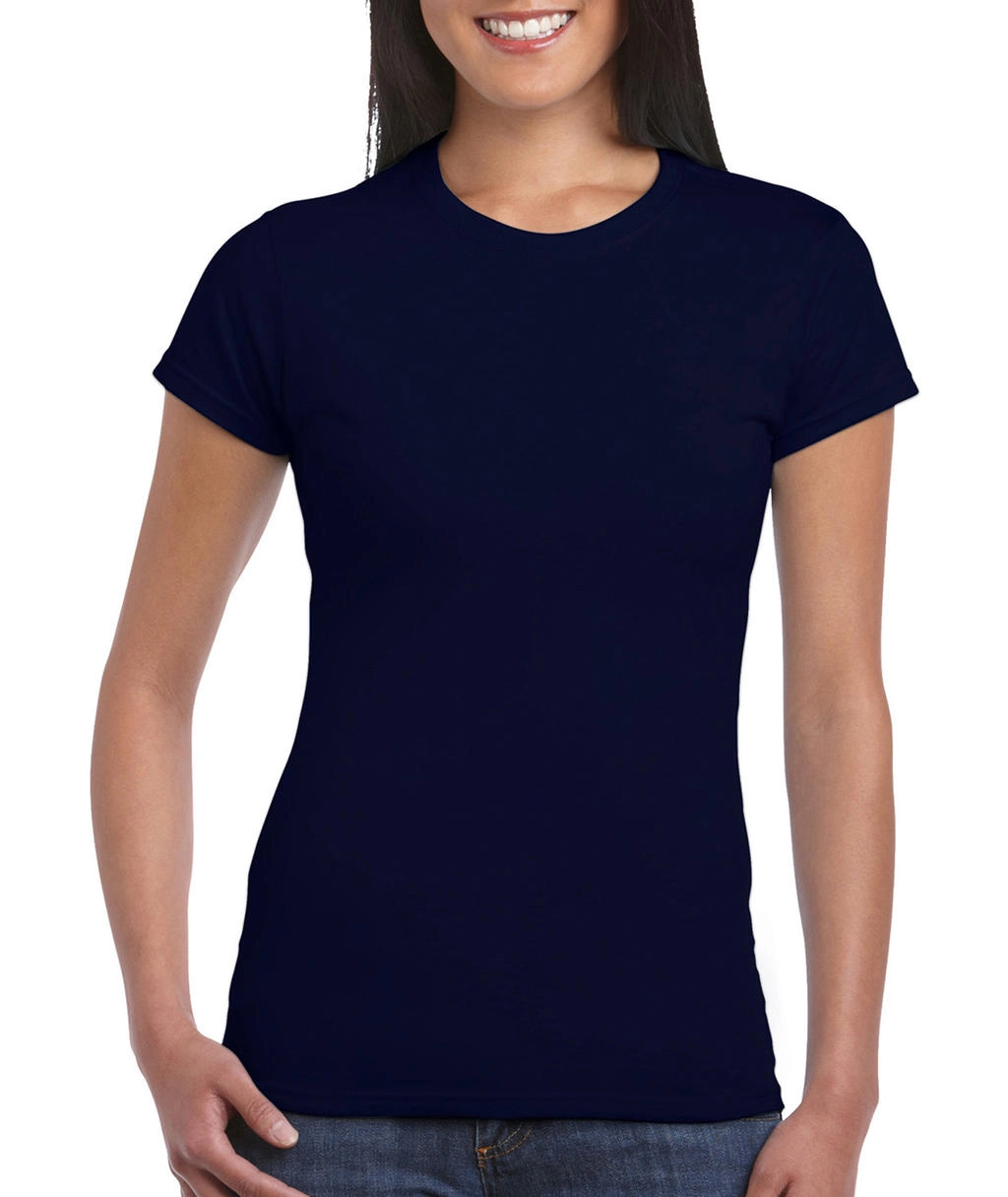 Softstyle® Ladies` T-Shirt zum Besticken und Bedrucken in der Farbe Navy mit Ihren Logo, Schriftzug oder Motiv.