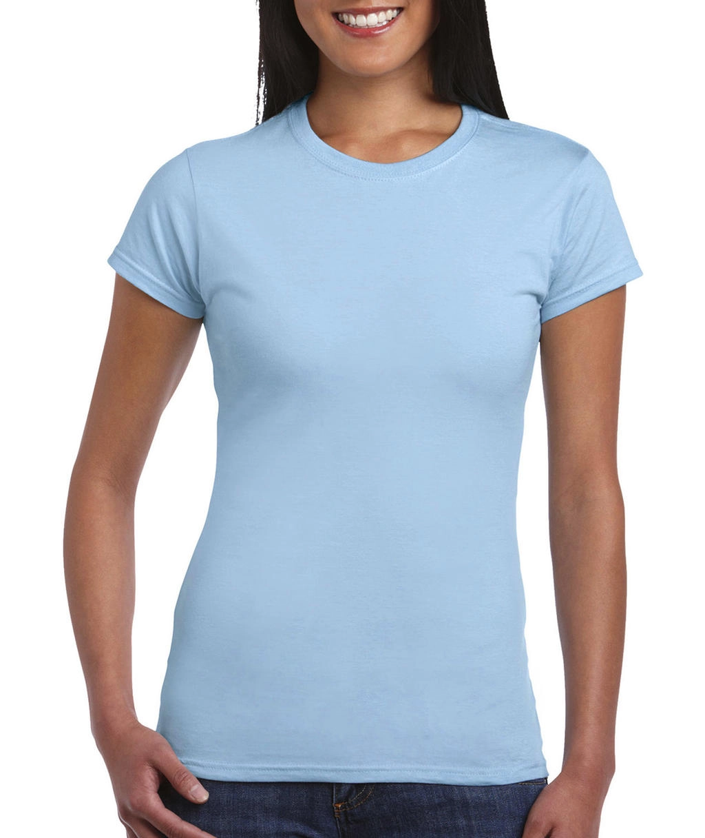Softstyle® Ladies` T-Shirt zum Besticken und Bedrucken in der Farbe Light Blue mit Ihren Logo, Schriftzug oder Motiv.