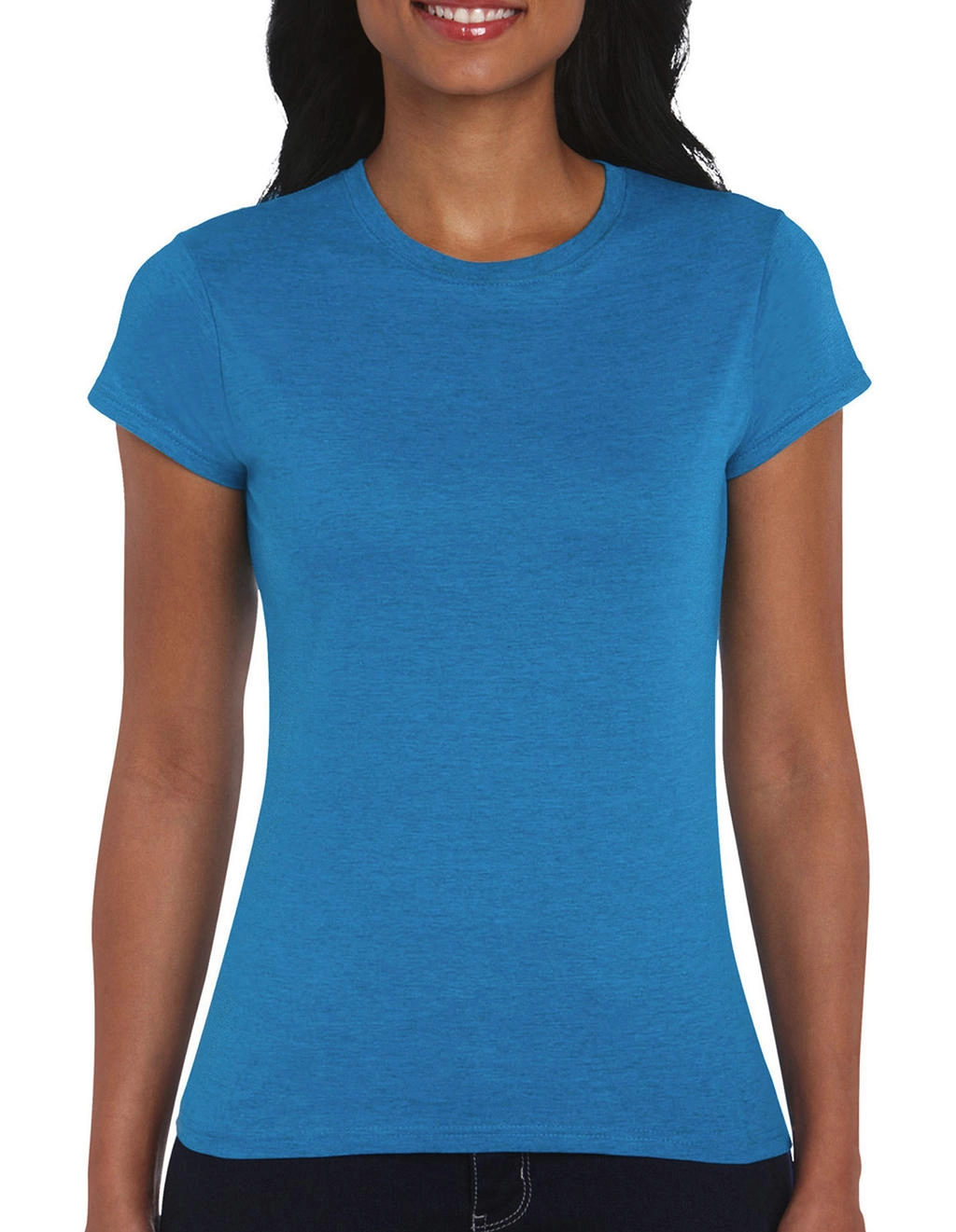 Softstyle® Ladies` T-Shirt zum Besticken und Bedrucken in der Farbe Antique Sapphire mit Ihren Logo, Schriftzug oder Motiv.