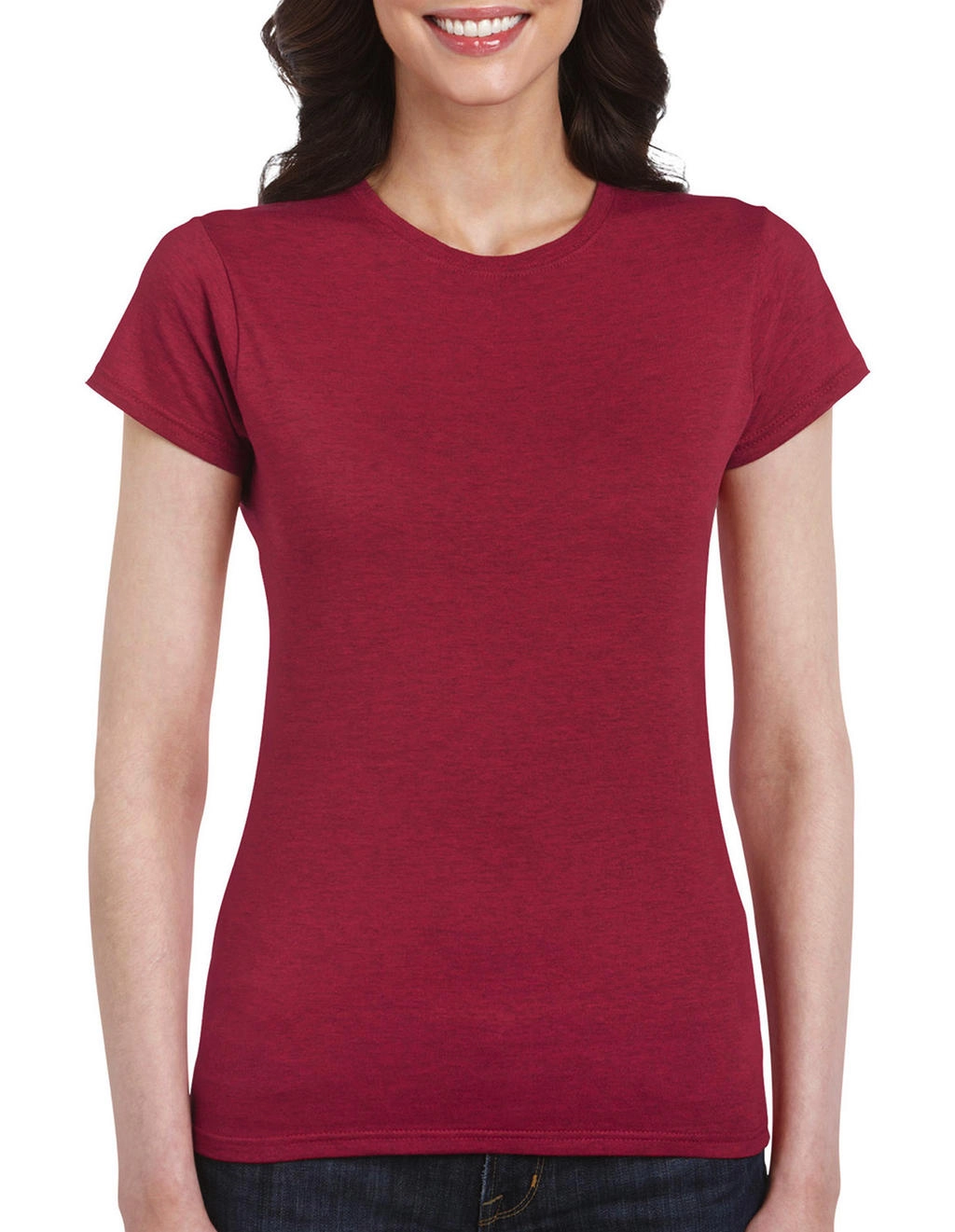 Softstyle® Ladies` T-Shirt zum Besticken und Bedrucken in der Farbe Antique Cherry Red mit Ihren Logo, Schriftzug oder Motiv.