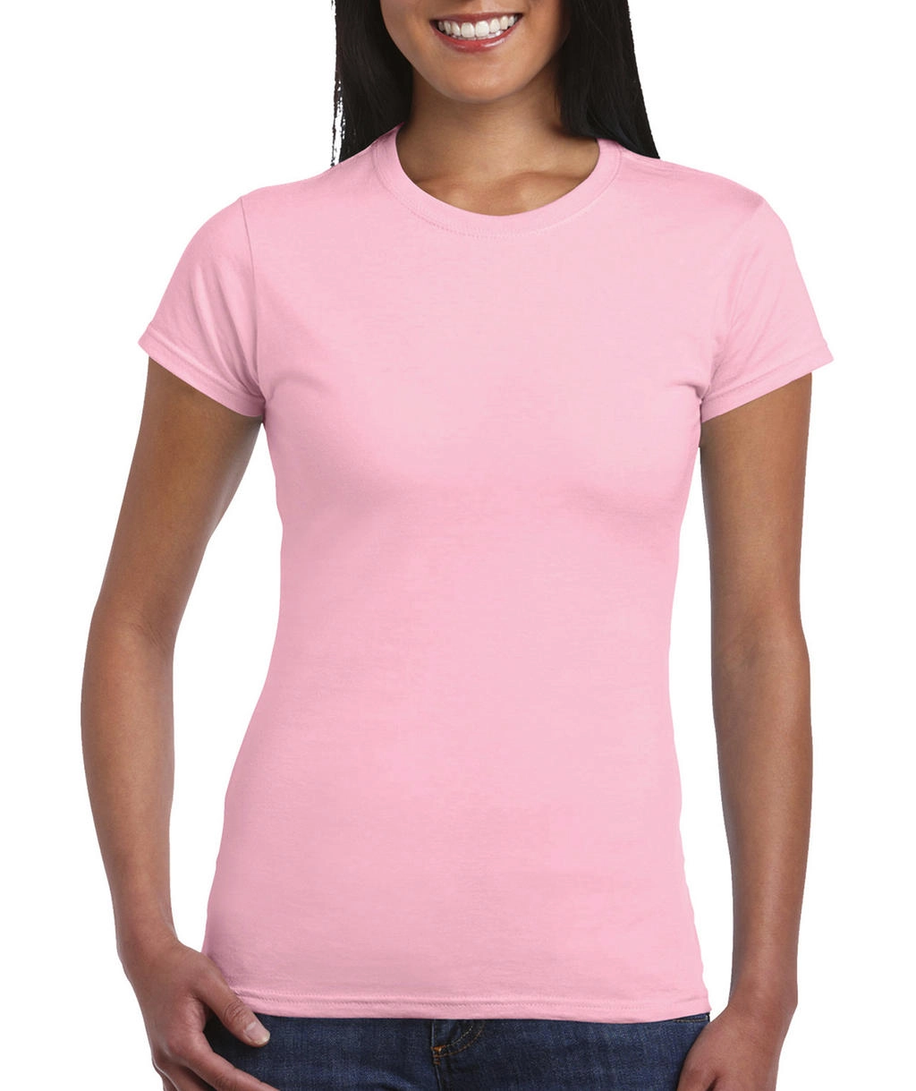Softstyle® Ladies` T-Shirt zum Besticken und Bedrucken in der Farbe Light Pink mit Ihren Logo, Schriftzug oder Motiv.
