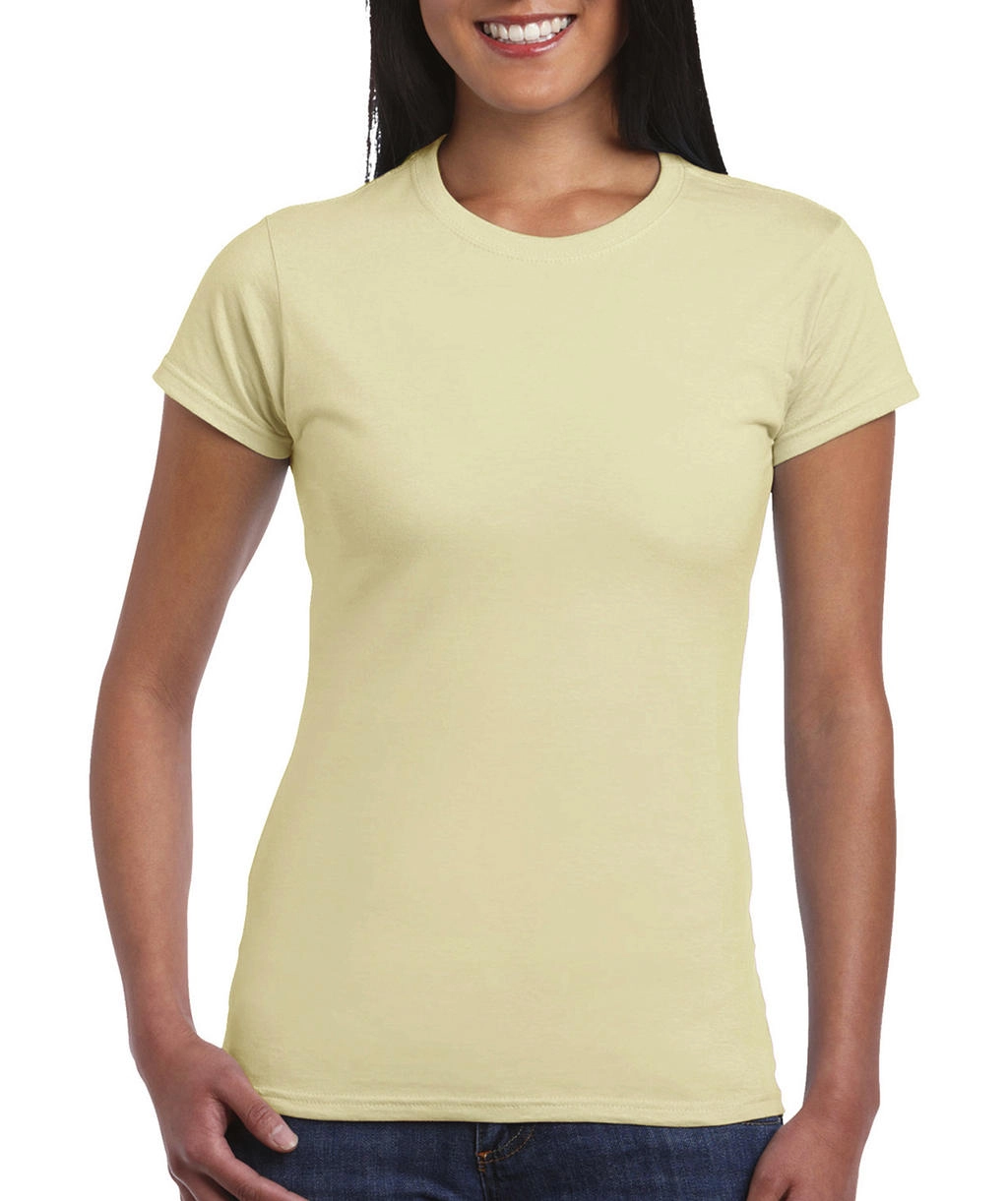 Softstyle® Ladies` T-Shirt zum Besticken und Bedrucken in der Farbe Sand mit Ihren Logo, Schriftzug oder Motiv.