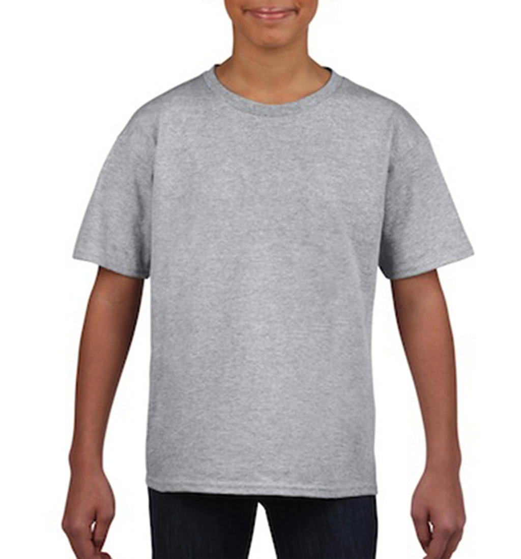 Softstyle® Youth T-Shirt zum Besticken und Bedrucken in der Farbe Sport Grey mit Ihren Logo, Schriftzug oder Motiv.