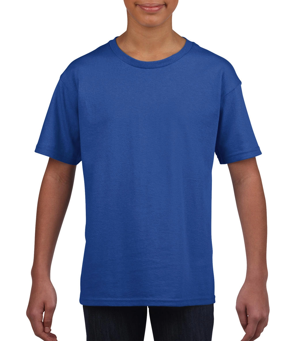Softstyle® Youth T-Shirt zum Besticken und Bedrucken in der Farbe Royal mit Ihren Logo, Schriftzug oder Motiv.