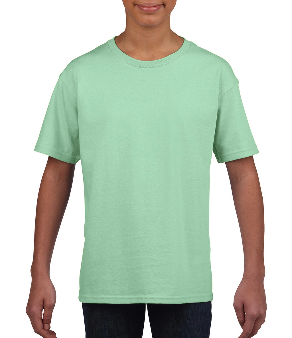 Softstyle® Youth T-Shirt zum Besticken und Bedrucken in der Farbe Mint Green mit Ihren Logo, Schriftzug oder Motiv.