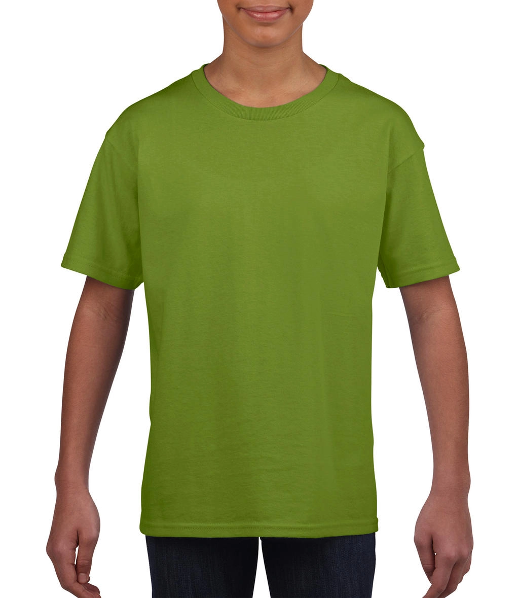Softstyle® Youth T-Shirt zum Besticken und Bedrucken in der Farbe Kiwi mit Ihren Logo, Schriftzug oder Motiv.
