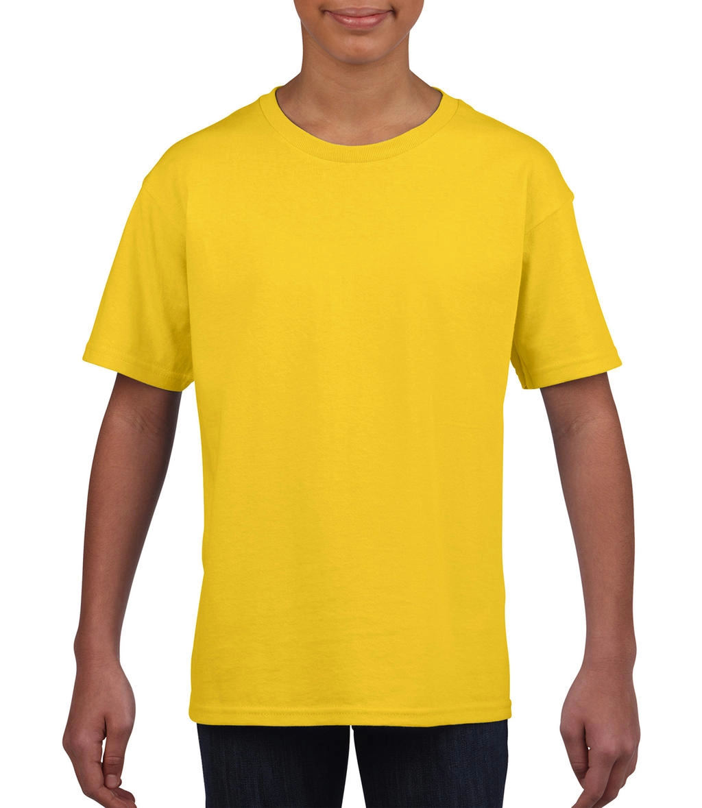 Softstyle® Youth T-Shirt zum Besticken und Bedrucken in der Farbe Daisy mit Ihren Logo, Schriftzug oder Motiv.
