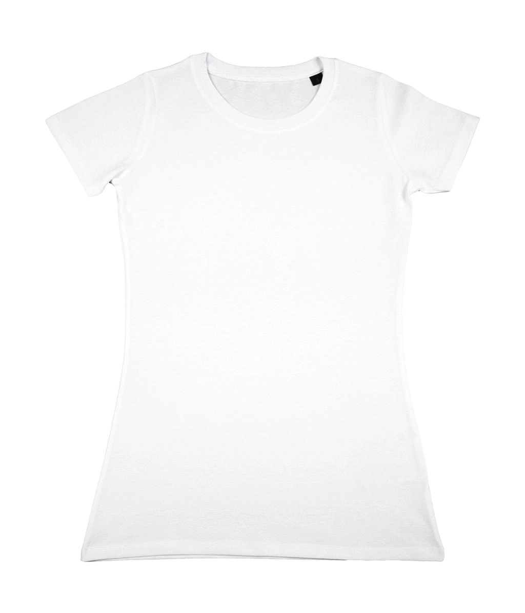 Ruth Women`s Organic Fitted T-Shirt zum Besticken und Bedrucken in der Farbe White mit Ihren Logo, Schriftzug oder Motiv.