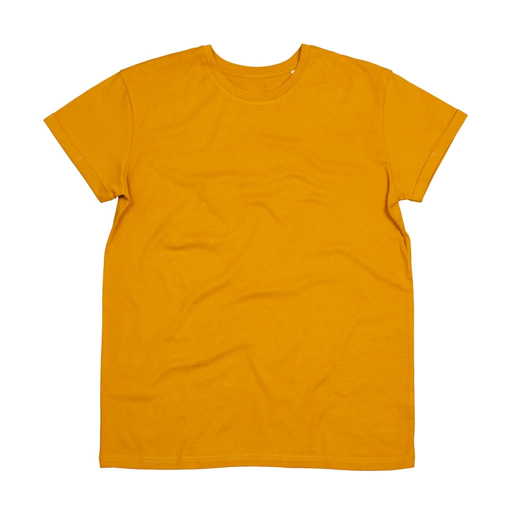 Men`s Organic Roll Sleeve T zum Besticken und Bedrucken in der Farbe Mustard mit Ihren Logo, Schriftzug oder Motiv.