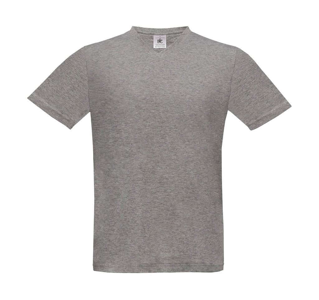 Exact V-neck T-Shirt zum Besticken und Bedrucken in der Farbe Sport Grey mit Ihren Logo, Schriftzug oder Motiv.