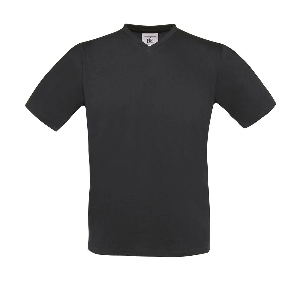 Exact V-neck T-Shirt zum Besticken und Bedrucken in der Farbe Dark Grey mit Ihren Logo, Schriftzug oder Motiv.