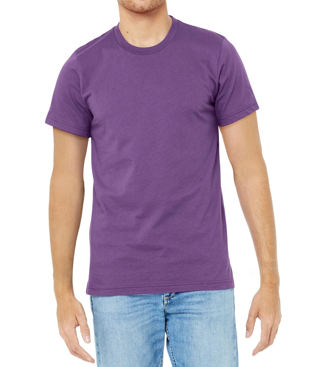 Unisex Jersey Short Sleeve Tee zum Besticken und Bedrucken in der Farbe Royal Purple mit Ihren Logo, Schriftzug oder Motiv.