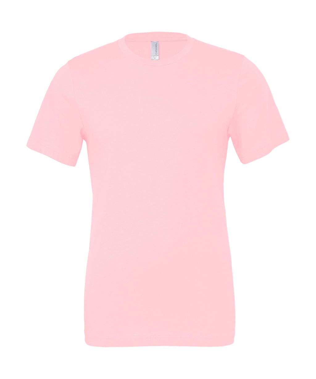 Unisex Jersey Short Sleeve Tee zum Besticken und Bedrucken in der Farbe Pink mit Ihren Logo, Schriftzug oder Motiv.