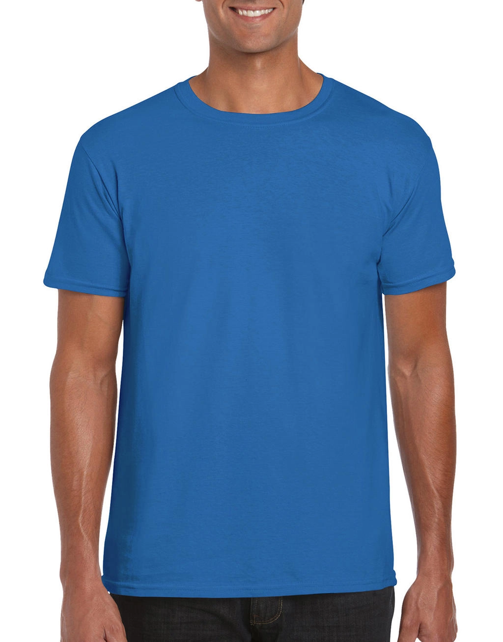 Softstyle® Ring Spun T-Shirt zum Besticken und Bedrucken in der Farbe Sapphire mit Ihren Logo, Schriftzug oder Motiv.