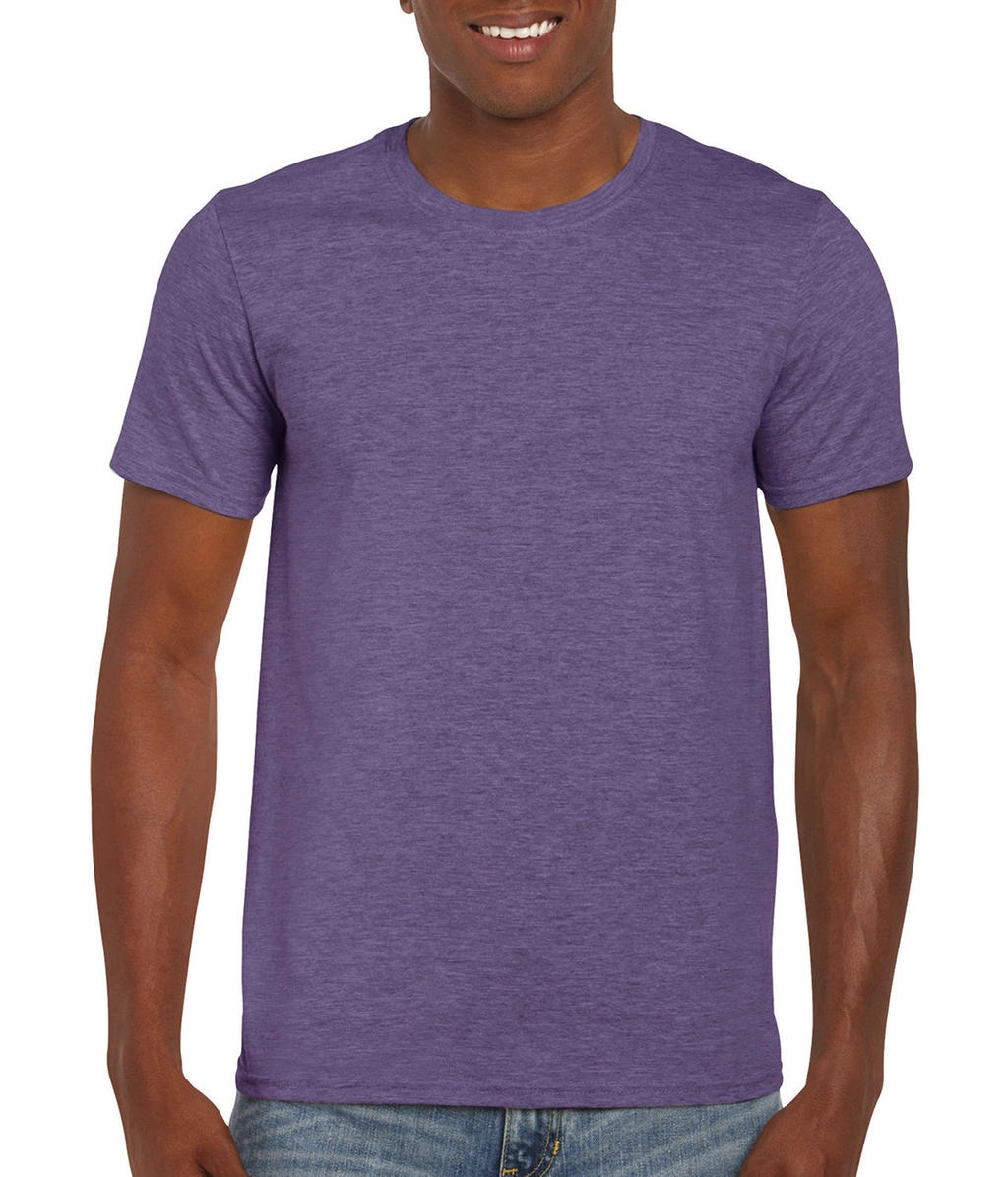 Softstyle® Ring Spun T-Shirt zum Besticken und Bedrucken in der Farbe Heather Purple mit Ihren Logo, Schriftzug oder Motiv.