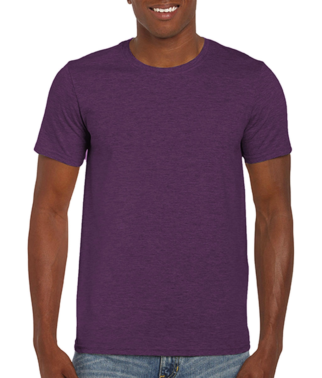 Softstyle® Ring Spun T-Shirt zum Besticken und Bedrucken in der Farbe Heather Aubergine mit Ihren Logo, Schriftzug oder Motiv.
