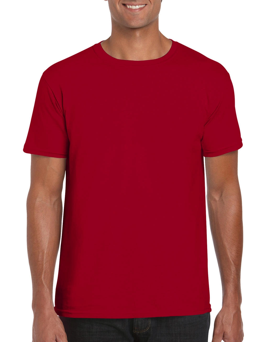 Softstyle® Ring Spun T-Shirt zum Besticken und Bedrucken in der Farbe Cherry Red mit Ihren Logo, Schriftzug oder Motiv.