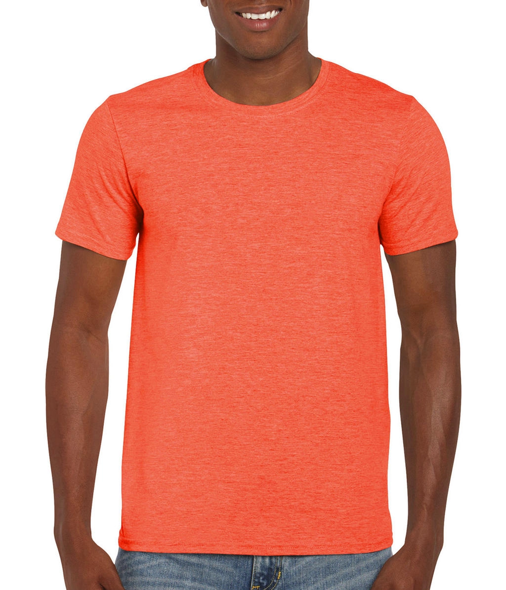 Softstyle® Ring Spun T-Shirt zum Besticken und Bedrucken in der Farbe Heather Orange mit Ihren Logo, Schriftzug oder Motiv.