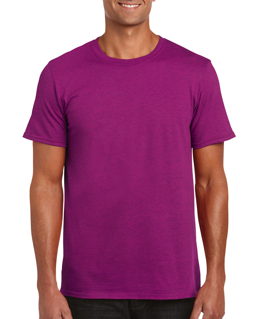Softstyle® Ring Spun T-Shirt zum Besticken und Bedrucken in der Farbe Antique Heliconia mit Ihren Logo, Schriftzug oder Motiv.