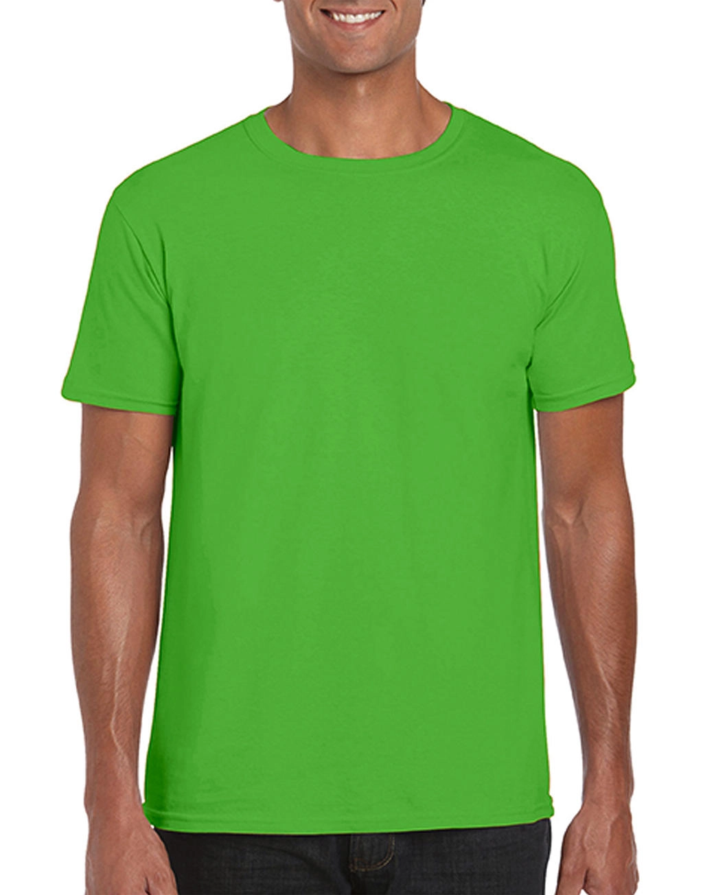 Softstyle® Ring Spun T-Shirt zum Besticken und Bedrucken in der Farbe Electric Green mit Ihren Logo, Schriftzug oder Motiv.
