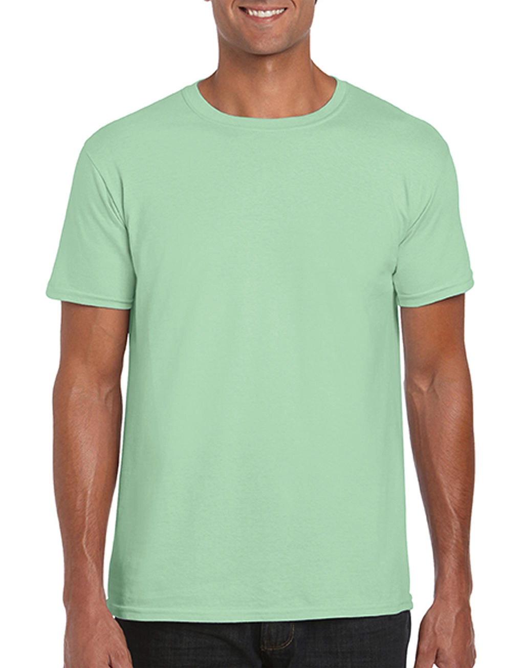 Softstyle® Ring Spun T-Shirt zum Besticken und Bedrucken in der Farbe Mint Green mit Ihren Logo, Schriftzug oder Motiv.