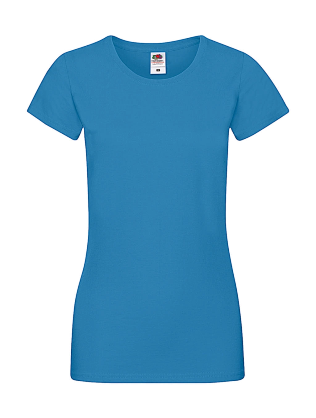 Ladies` Sofspun® T zum Besticken und Bedrucken in der Farbe Azure Blue mit Ihren Logo, Schriftzug oder Motiv.