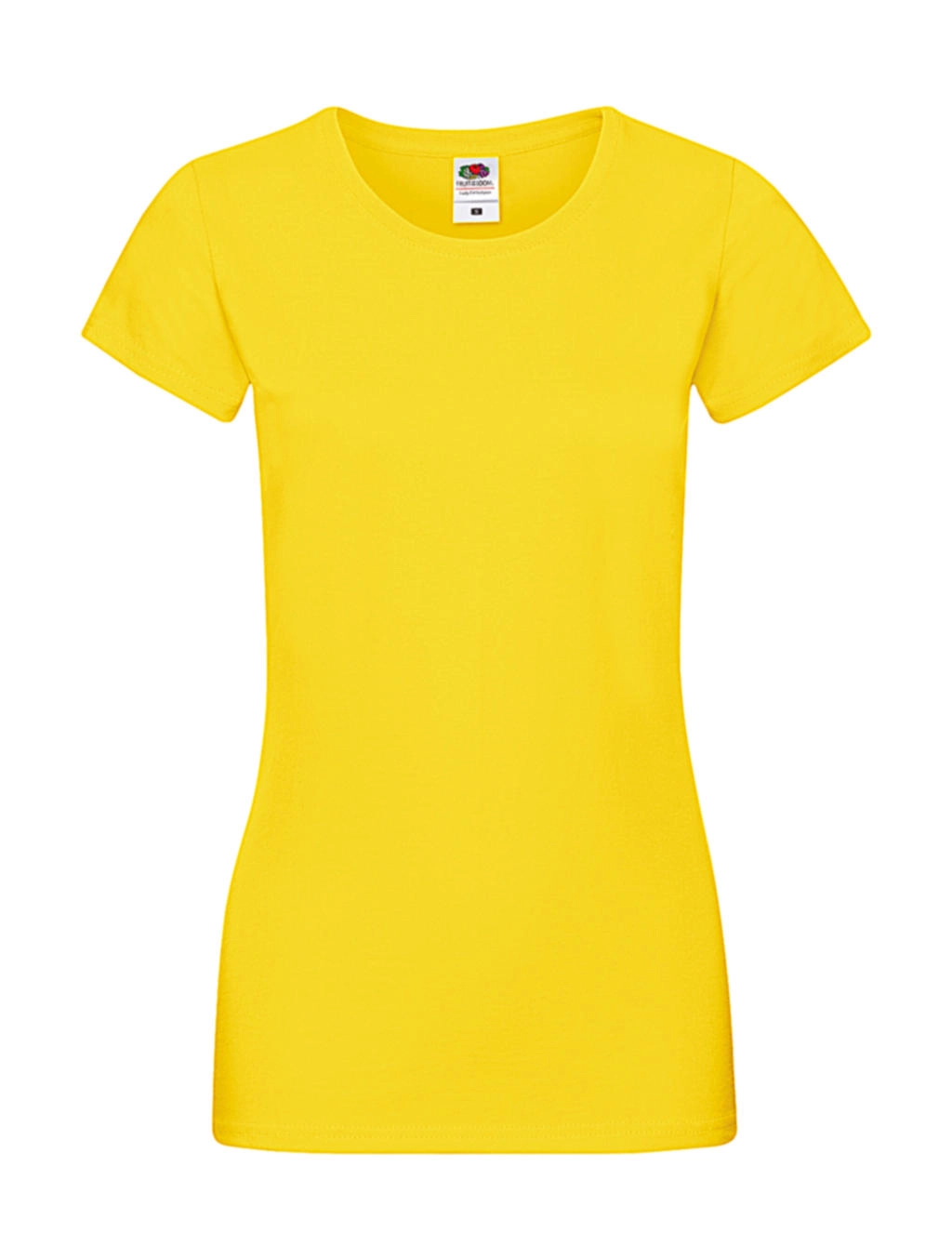 Ladies` Sofspun® T zum Besticken und Bedrucken in der Farbe Yellow mit Ihren Logo, Schriftzug oder Motiv.
