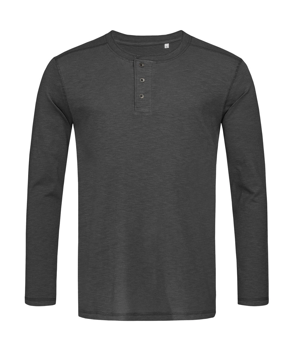 Shawn Henley LS T-shirt Men zum Besticken und Bedrucken in der Farbe Slate Grey mit Ihren Logo, Schriftzug oder Motiv.