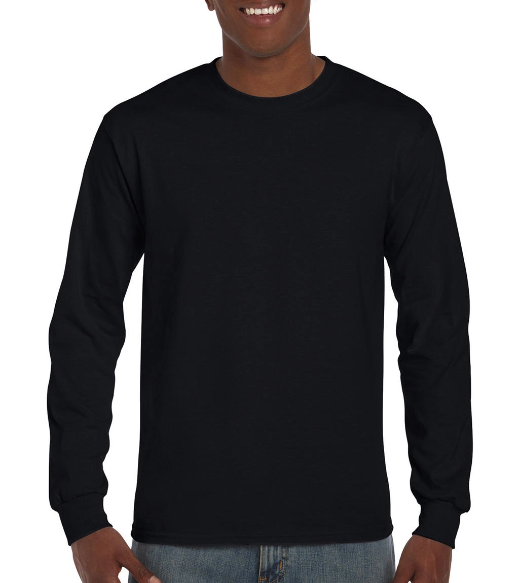Ultra Cotton Adult T-Shirt LS zum Besticken und Bedrucken in der Farbe Black mit Ihren Logo, Schriftzug oder Motiv.