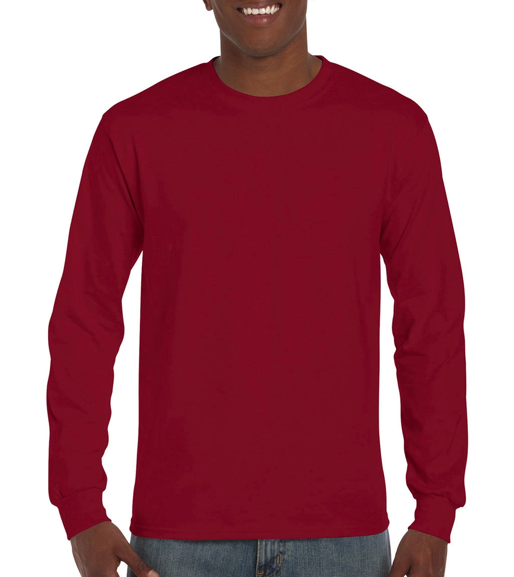 Ultra Cotton Adult T-Shirt LS zum Besticken und Bedrucken in der Farbe Cardinal Red mit Ihren Logo, Schriftzug oder Motiv.