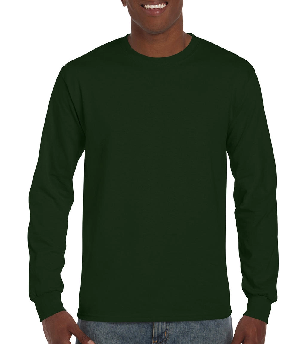 Ultra Cotton Adult T-Shirt LS zum Besticken und Bedrucken in der Farbe Forest Green mit Ihren Logo, Schriftzug oder Motiv.