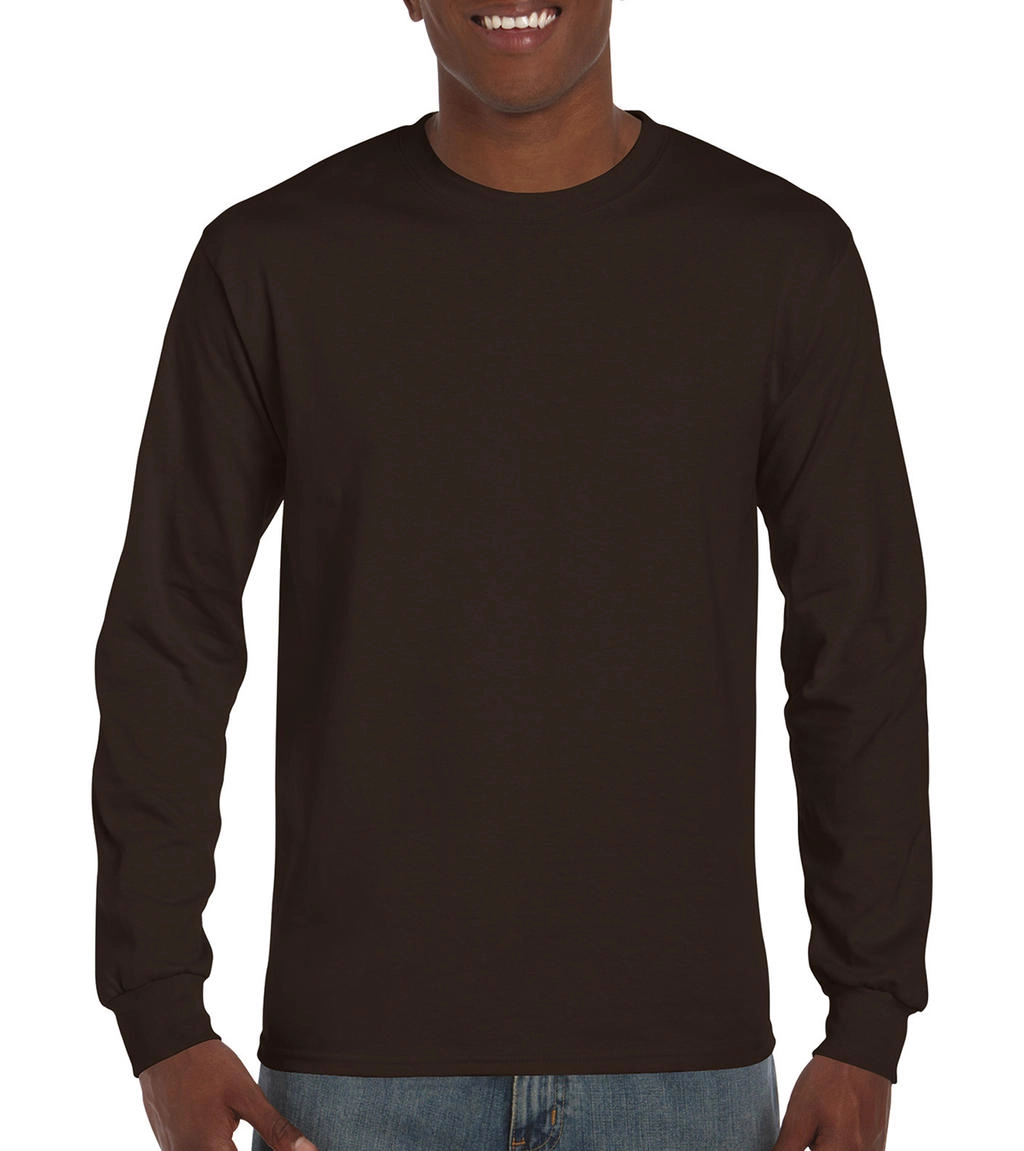 Ultra Cotton Adult T-Shirt LS zum Besticken und Bedrucken in der Farbe Dark Chocolate mit Ihren Logo, Schriftzug oder Motiv.